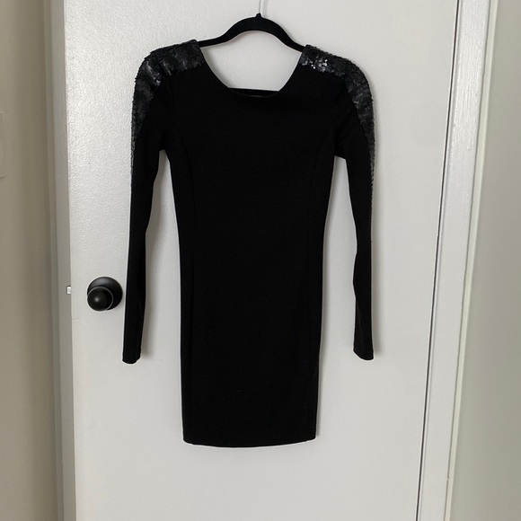 Armani Exchange long sleeve black dress - Picture 1 of 5